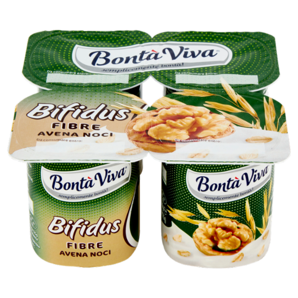 Bontà Viva Bifidus Fibre Avena Noci 4 x 125 g