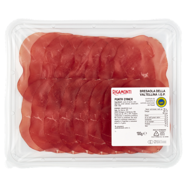 Rigamonti Bresaola della Valtellina I.G.P. Punta d'Anca 100 g
