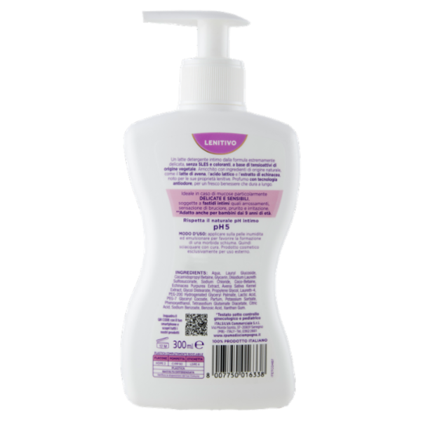 Spuma di Sciampagna Benessere Latte Detergente Intimo Lenitivo 300 ml