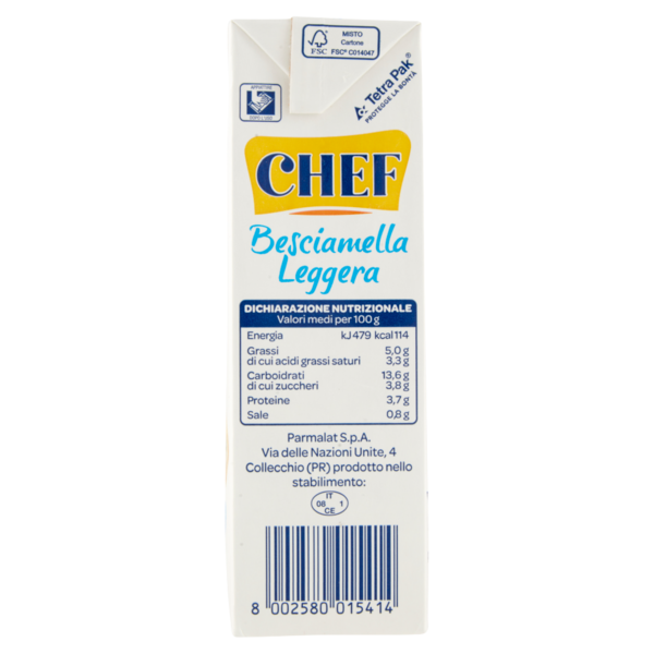 Chef Besciamella Leggera 500 ml
