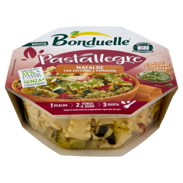 Bonduelle Pastallegre Mafalde con Zucchine e Pomodori 250 g