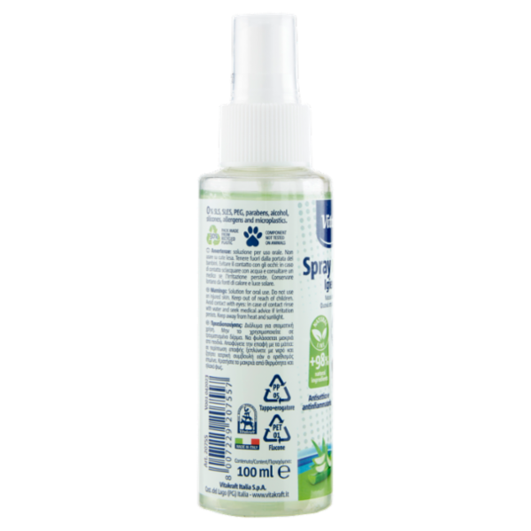 Vitakraft Spray naturale Igiene orale con Aloe vera 100 ml