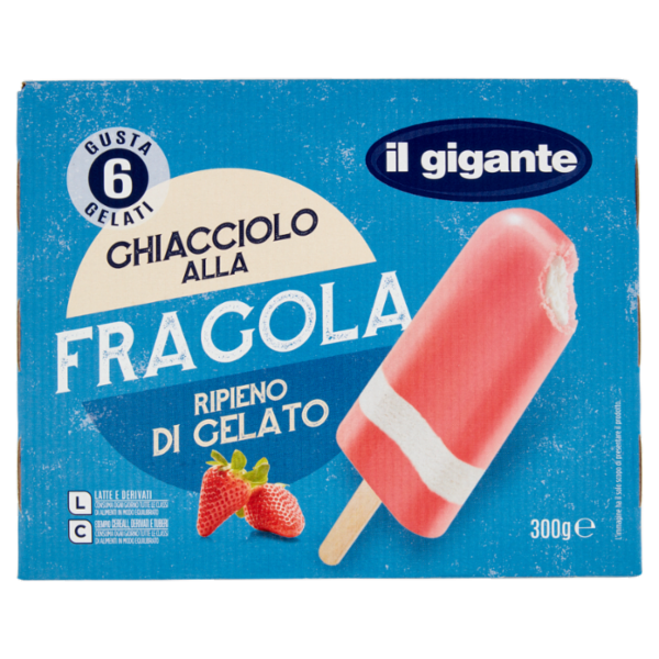 IL GIGANTE Ghiacciolo alla Fragola 6 x 50 g