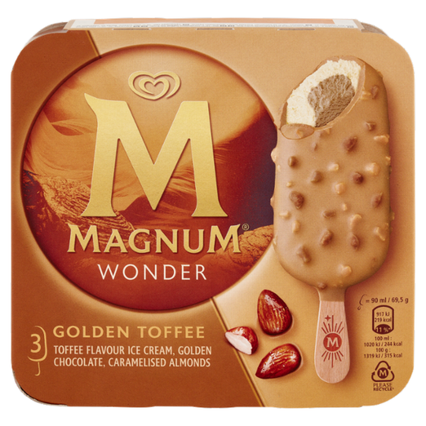 Magnum Wonder Golden Toffee 3 Gelati 208,5 g