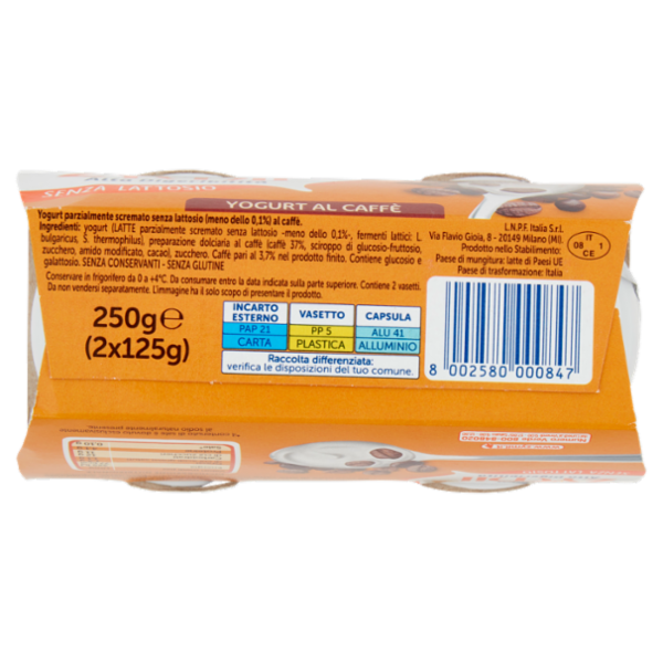ZYMIL Alta Digeribilità Senza Lattosio Yogurt al Caffè 2 x 125 g