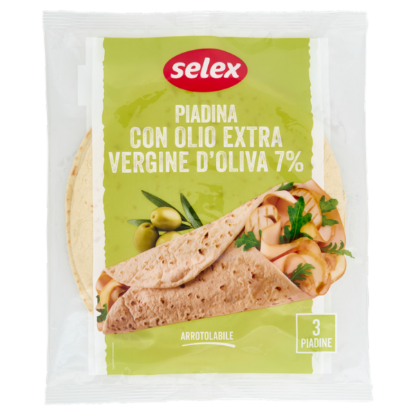 Selex Piadina con Olio Extra Vergine d'Oliva 7% 3x100 g