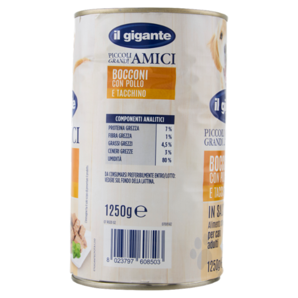 IL GIGANTE Piccoli Grandi Amici Bocconi con Pollo e Tacchino in Salsa 1250 g