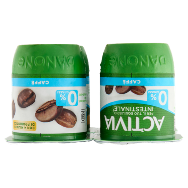 ACTIVIA Yogurt con Probiotico Bifidus, 0% Grassi, gusto Caffè, 4x125g