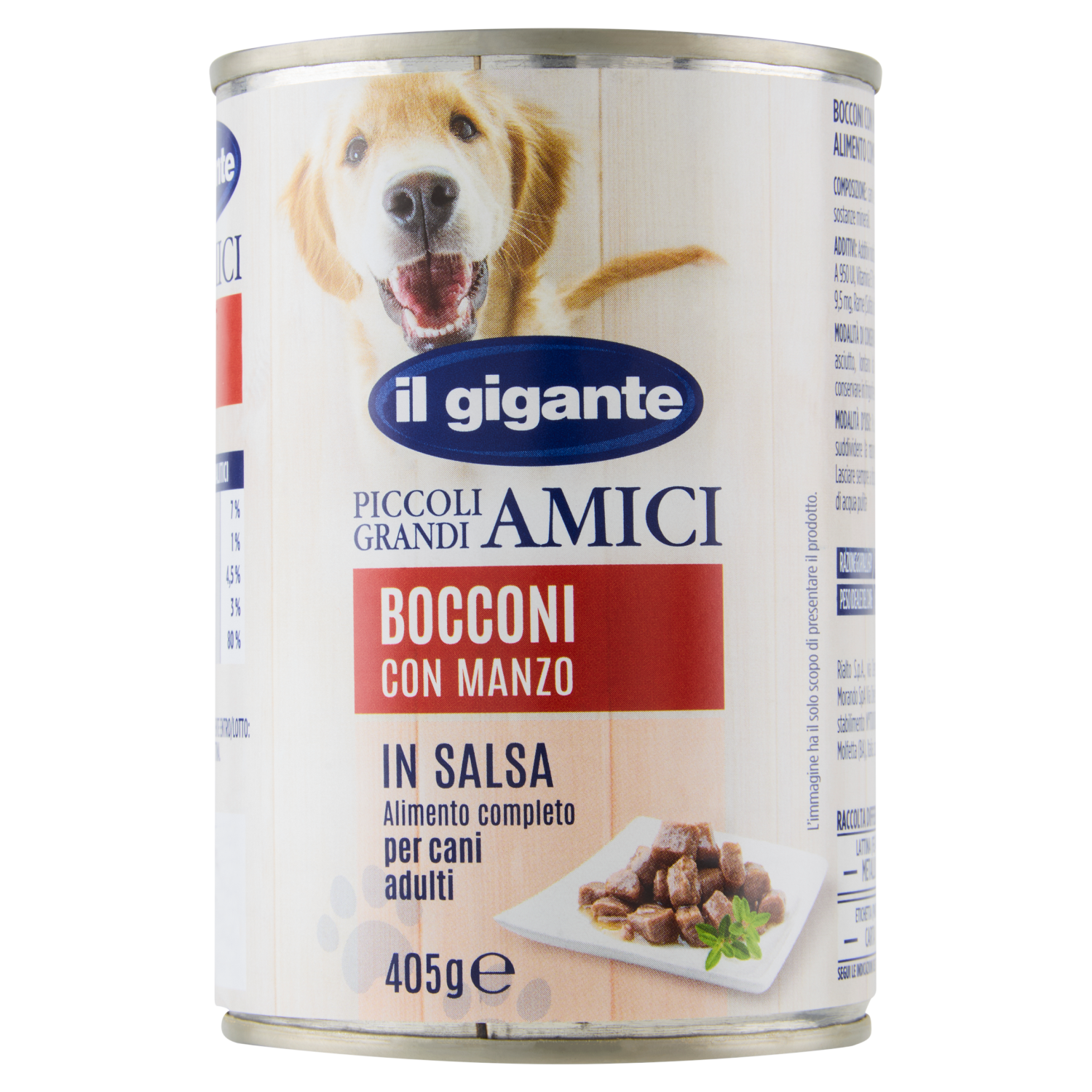 IL GIGANTE Piccoli Grandi Amici Bocconi Con Manzo In Salsa 405 g
