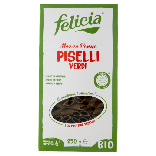 felicia Mezze Penne Piselli Verdi Bio 250 g