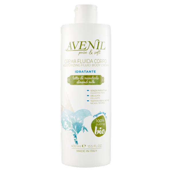 Avenil pure & soft Crema Fluida Corpo Idratante latte di mandorle 400 ml