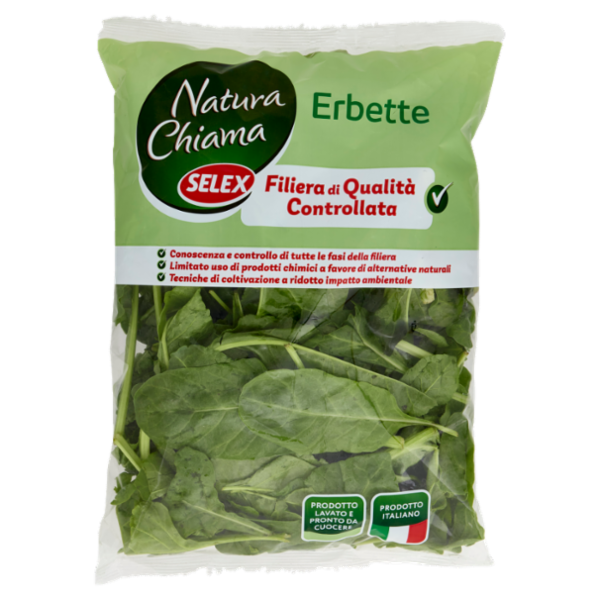 Selex Natura Chiama Erbette Lavate e Pronte da Cuocere 500 g