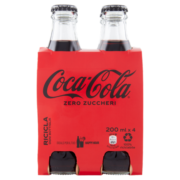 COCA-COLA Zero Zuccheri Vap 4 x 200 ml