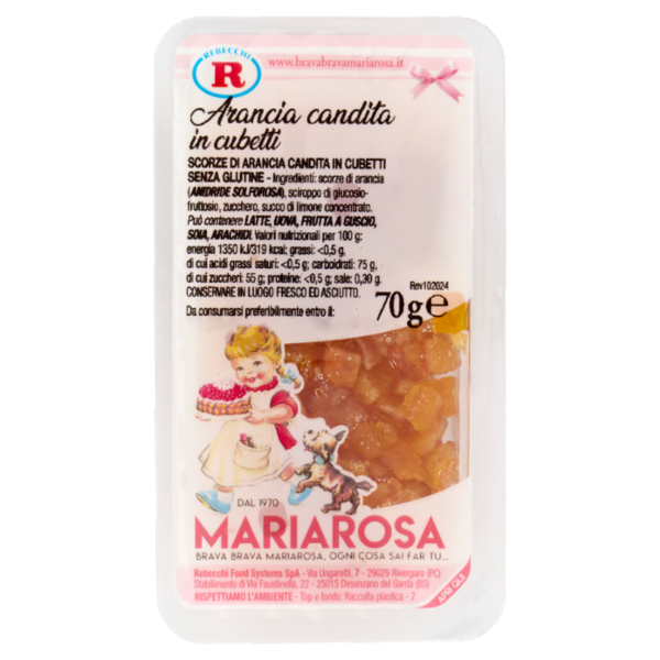 Mariarosa Arancia candita in cubetti 70 g