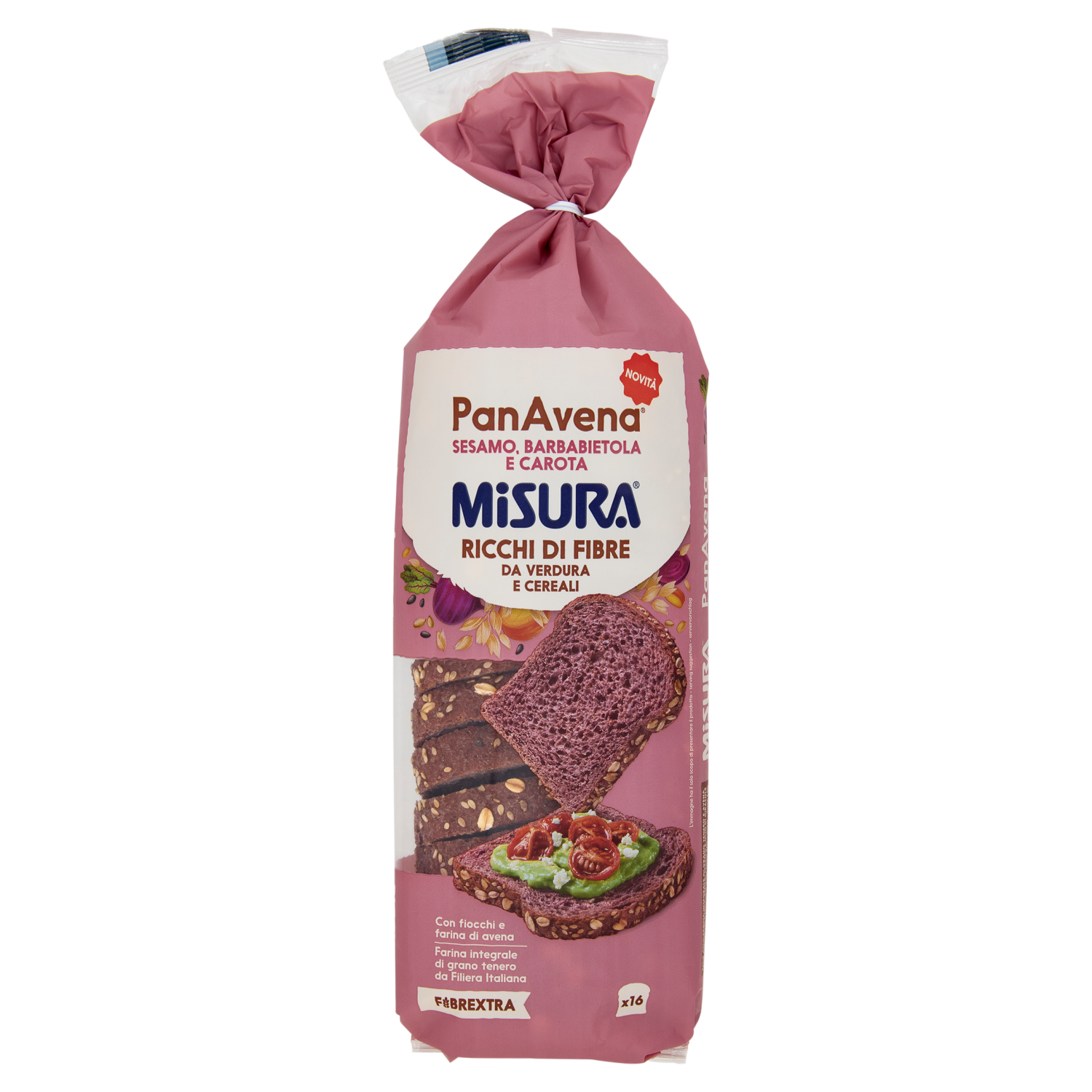 Misura Fibrextra PanAvena Sesamo, Barbabietola e Carota 400 g - Misura