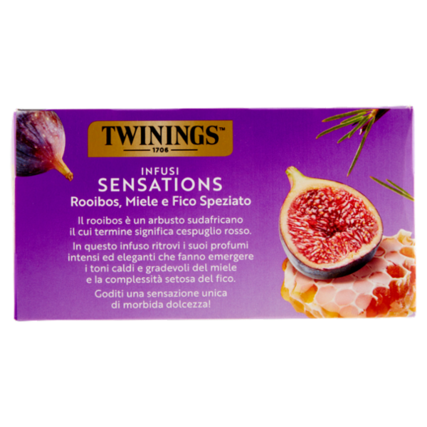 Twinings Infusi aromatizzati Sensations Rooibos, Miele e Fico Speziato 20 x 2 g