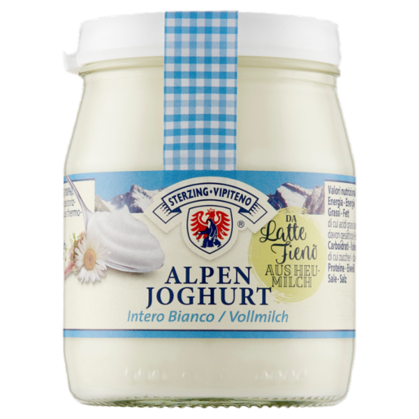 Sterzing Vipiteno Alpenjoghurt Intero Bianco da Latte Fieno 150 g