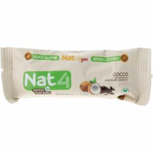 Nat4 Barretta Cocco Ricoperta da Cioccolato Fondente 40g