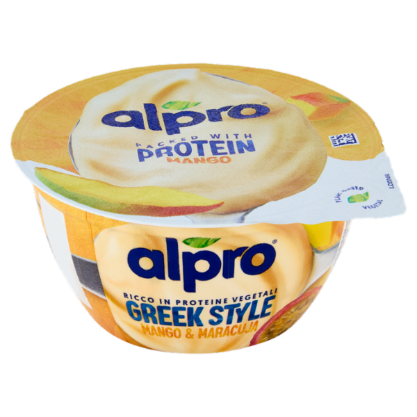ALPRO GREEK STYLE, Alternativa Vegetale allo Yogurt, Mango&Maracuja,Naturalmente Senza Lattosio,135g