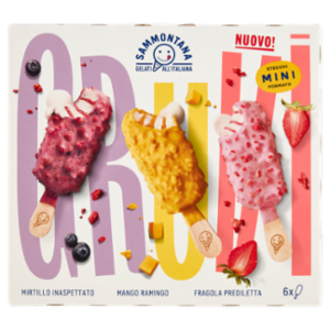 Sammontana Gruvi Mini Mirtillo Inaspettato, Mango Ramingo, Fragola Prediletta 6 x 37,5 g