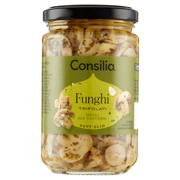 Consilia Funghi Champignon Trifolati in Olio di Semi di Girasole 285 g