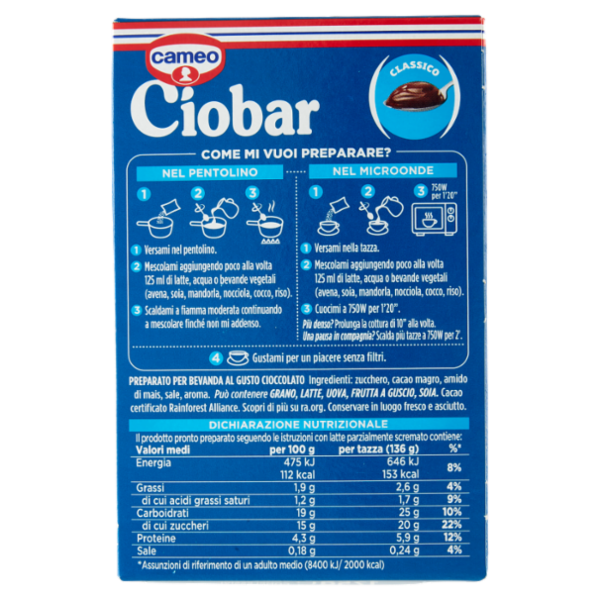 cameo Ciobar Classico 7 x 25 g