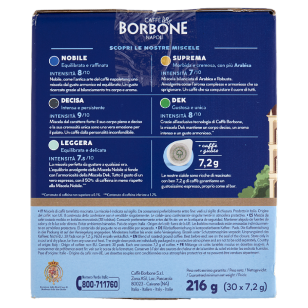 Caffè Borbone Miscela Decisa Cialde Compostabili* 30 x 7,2 g