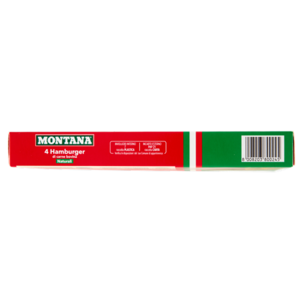 Montana 4 Hamburger di carne bovina Naturali Surgelati 4 x 100 g