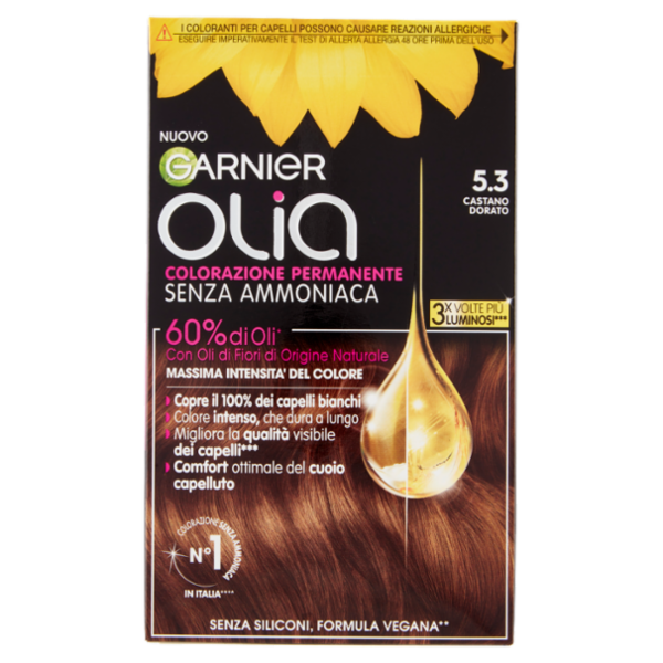 Garnier Olia Tinta Capelli, Senza Ammoniaca, Golden brown 53