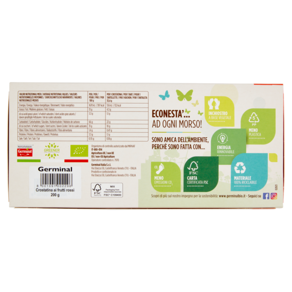 Germinal Bio Crostatina Frutti rossi Gluten Free 6 x 33,4 g