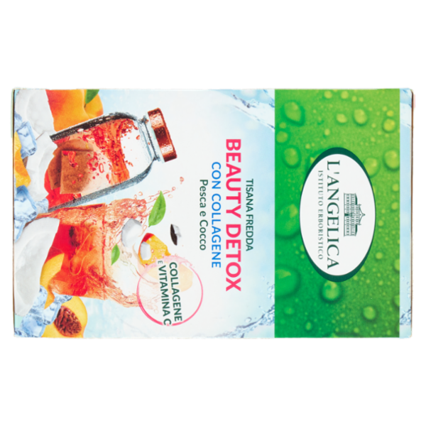 L'Angelica Tisana Fredda Beauty Detox con Collagene Pesca e Cocco 18 Filtri 32,4 g