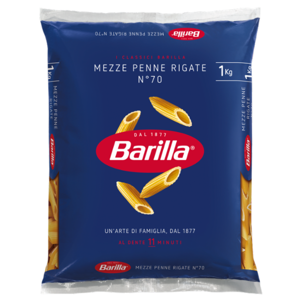 Barilla Pasta Mezze Penne Rigate n.70 1Kg