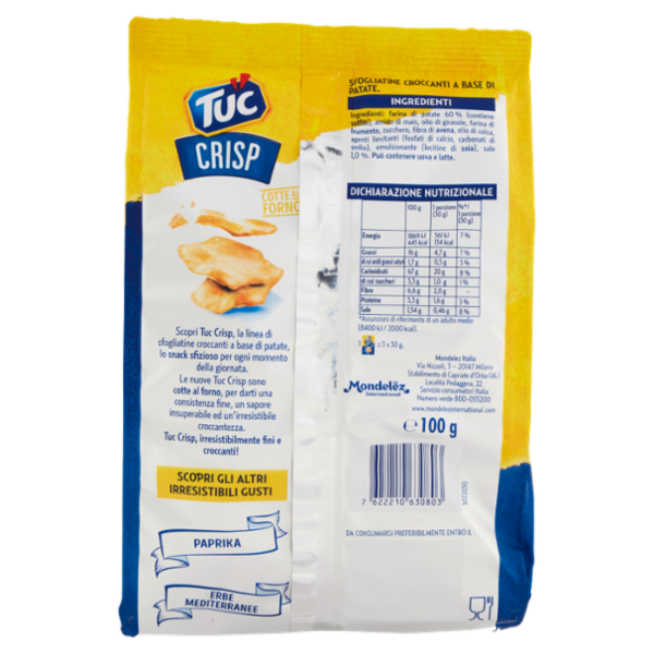 Tuc Crisp Sfogliatine Croccanti Original cotte al forno - 100 g