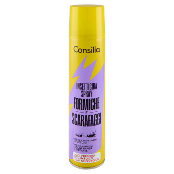 Consilia Insetticida Spray Contro Scarafaggi, Formiche e Insetti Striscianti 400 ml
