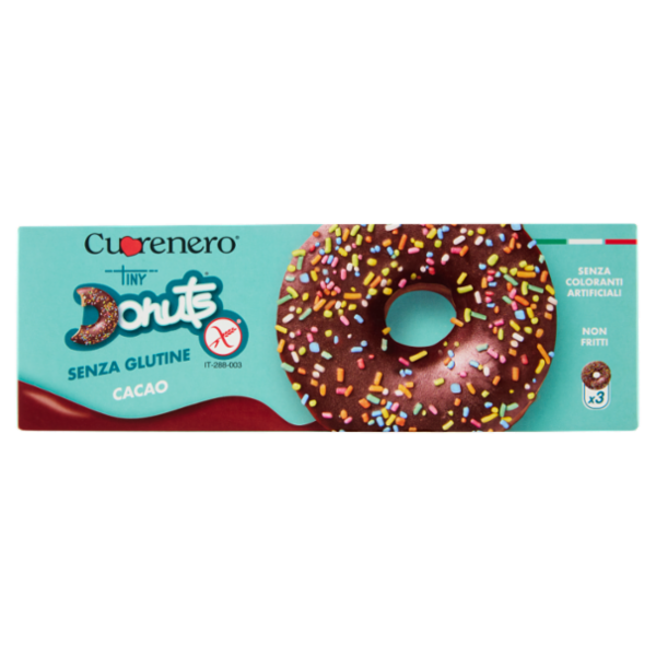 Cuorenero Tiny Donuts Senza Glutine Cacao 3 x 37 g