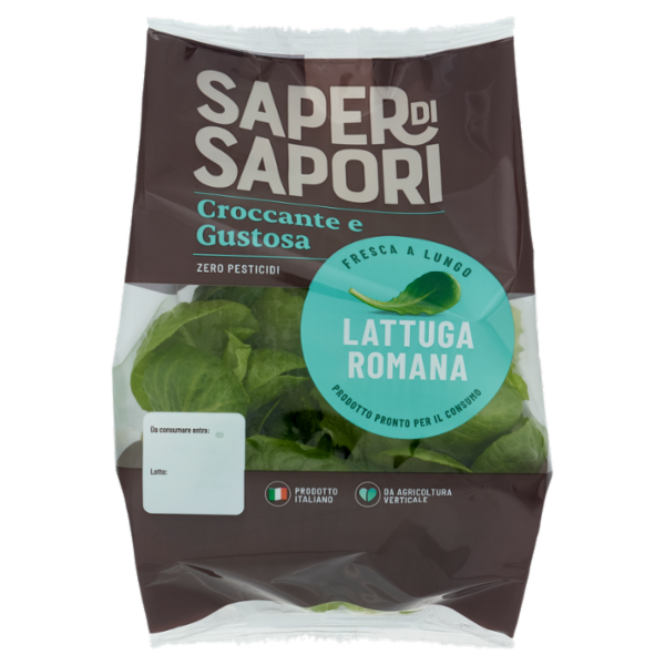 Selex Saper di Sapori Lattuga Romana Lavata e Pronta per il Consumo 100 g