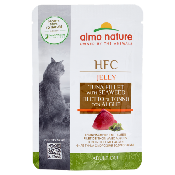 almo nature HFC Adult Cat Jelly Filetto di Tonno con Alghe 55 g