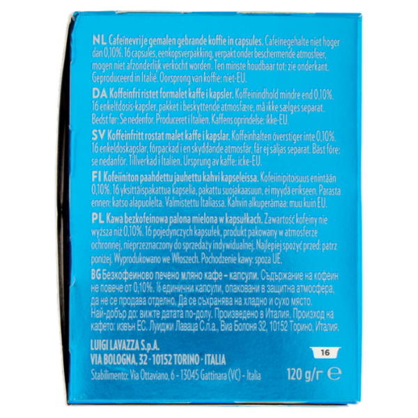 Lavazza A Modo Mio Decaf Classico 16 Capsule 120 g