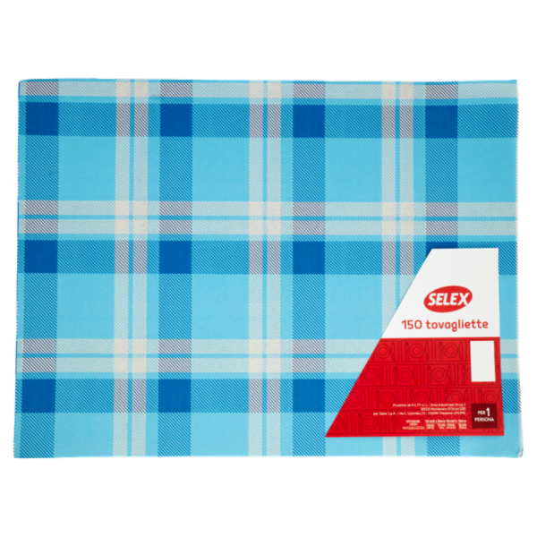 Selex Tovagliette in Carta 1 Velo 30x40 cm Colori Assortiti 150 pezzi