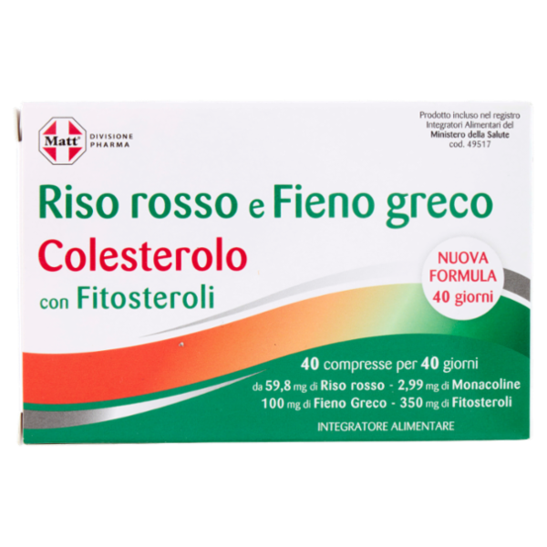 Matt Divisione Pharma Riso rosso e Fieno greco Colesterolo 40 compresse 40 g