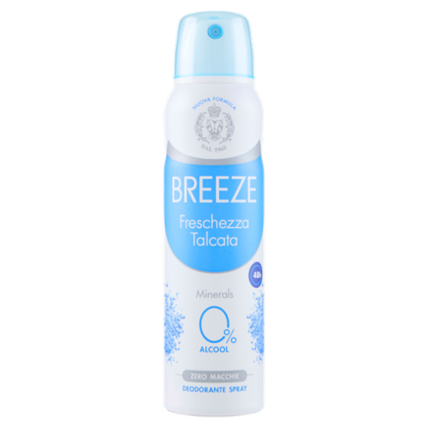 Breeze Freschezza Talcata Minerals 0% Alcool Deodorante Spray 150 mL