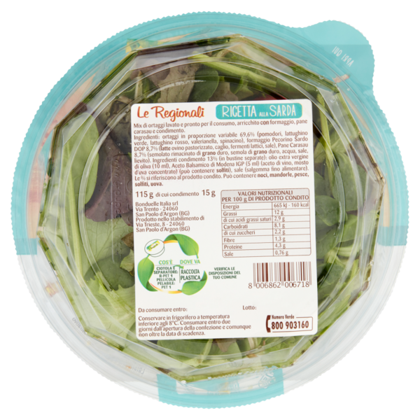 Bonduelle Le Regionali Ricetta alla Sarda 115 g