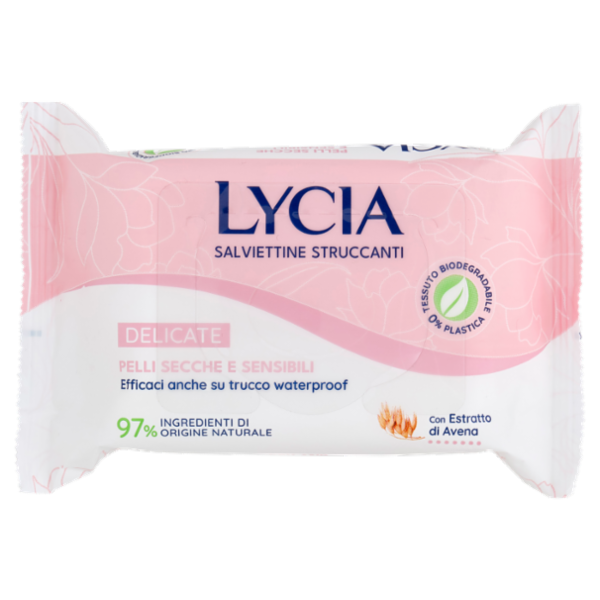 Lycia Salviettine Struccanti Delicate Pelli Secche e Sensibili 20 pz