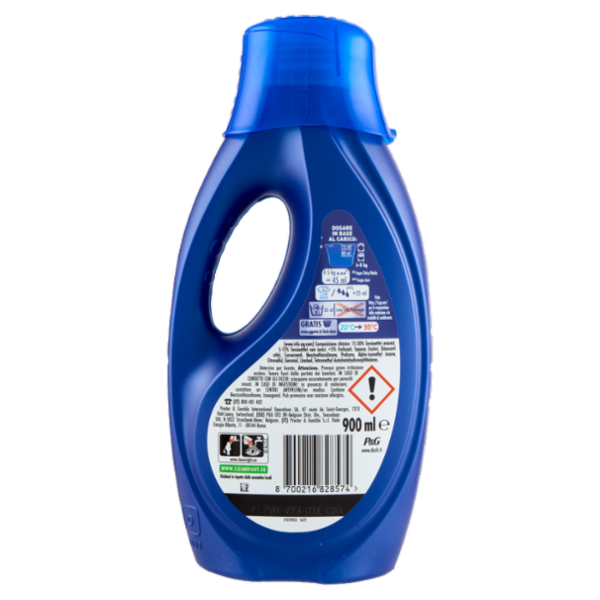 Dash Power Detersivo Liquido Lavatrice, Azione Extra-Smacchiante, 20 Lavaggi 900 ml