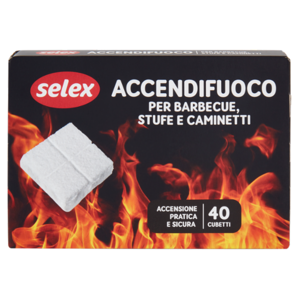 Selex Accendifuoco Cubetti 40 pezzi