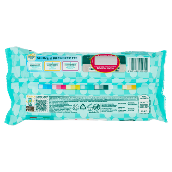 Pampers Baby-dry Salviette 50 pz