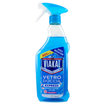 Viakal Express Spray Doccia Senza Risciacquo Fiori Eleganti 470+30ML Gratis