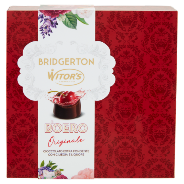 Witor's Bridgerton il Boero Originale Cioccolato Extra Fondente con Ciliegia e Liquore 200 g