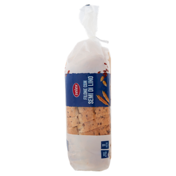Selex Pane Filone con Semi di Lino a Fette 500 g