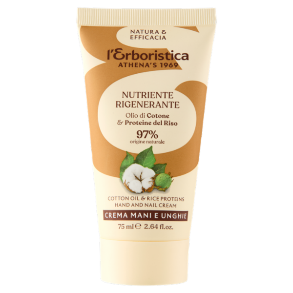 l'Erboristica Crema Mani e Unghie Nutriente Rigenerante Olio di Cotone & Proteine del Riso 75 ml